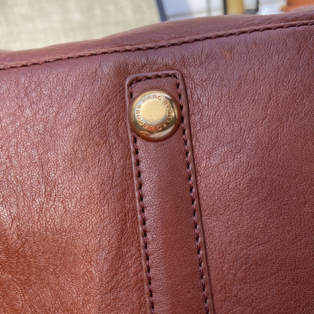 Marc Jacobs Cognac Brown Leather Shoulder Bag - Picture 9 of 16